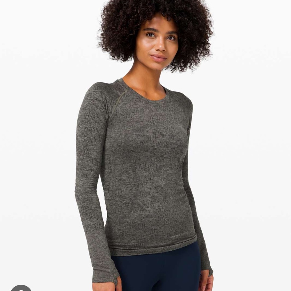 Lululemon Swiftly Tech Long Sleeve 2.0
Variegated Mesh Camo Black / Grey Sage 12